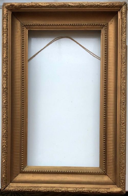 Antique Decorative Gilt Reclaimed Frame Size 60 X 39 X 8 Cm Fit Image (Rebate) 25 X 45 Cm Ref 1084
