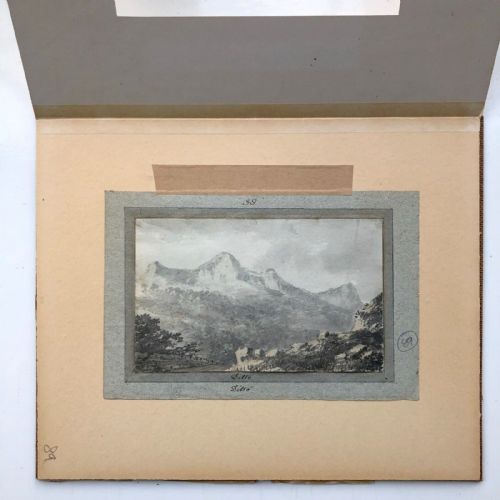 fig 1. Harriet GREEN (née Lister) (1753-1821) 'Cadair Idris' Wales, early 19th Century Antique Pencil Sketch Landscape Study