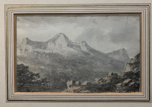 fig 2. Harriet GREEN (née Lister) (1753-1821) 'Cadair Idris' Wales, early 19th Century Antique Pencil Sketch Landscape Study