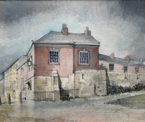 Original Mid 20th Century Watercolour Painting Esplanade & Tower Gardens York Yorkshire Landscape