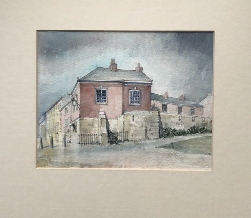 fig 2. Original Mid 20th Century Watercolour Painting Esplanade & Tower Gardens York Yorkshire Landscape