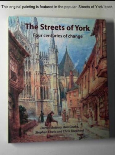 fig 1. John Ward Knowles 1892 Original 19th Century Antique Watercolour Painting Oglethorpe, York Street View landscape