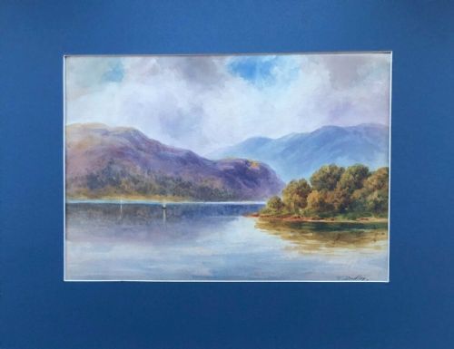 fig 1. Thomas Dudley Signed Original late 19th Century Antique Watercolour Painting English Lake District Cumbria Landscape