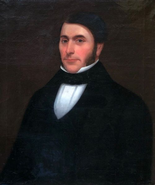 Original Antique 19th Century Oil Painting on Canvas Portrait of a Victorian Gentleman