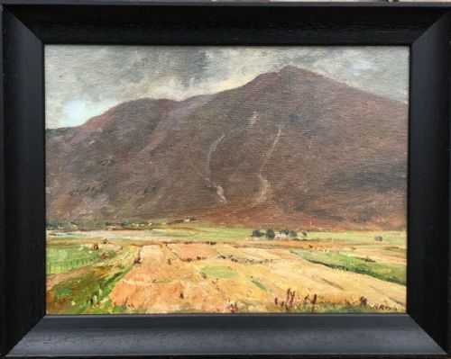 Herbert Royle Signed Original Early 20th Century Antique Oil Painting on Board Torridon from Annan Scotland, Scottish Landscape