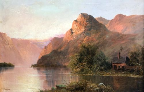 Francis E Jamieson (Scottish 1895-1950) Signed Original Antique Oil Painting Scotland Loch Mountain Scottish Highland Landscape,