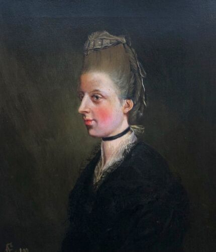 Original Antique Oil Painting on Canvas a Female Portrait of Margaret Howard Countess of Carlisle