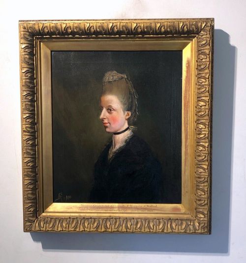 fig 1. Original Antique Oil Painting on Canvas A Female Portrait of Margaret Howard Countess of Carlisle