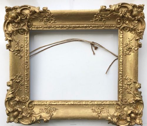 Antique Ornate Decoration Gilt Wooden Picture Frame for Framing Period Artwork or Interior Design Projects Rebate Size 39 X 32 Cm