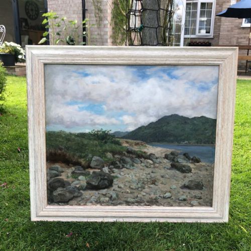 fig 1. JOHN PATRICK DOWNIE (1871-1945) Signed Original Early 20th Century Oil Painting on Canvas LOCH LONG Scotland, Scottish Landscape