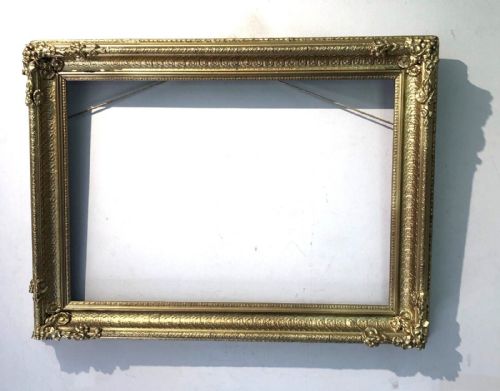 Original 19th Century Antique Ornate Gilt Wooden Picture Frame Interior Rebate Size 40 X 55 Cm Ref 1085