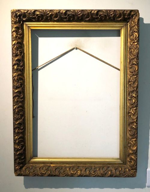 Antique Ornate Gilt Wooden Picture Frame Rebate Size 41 X 59 Cm Ref 1086