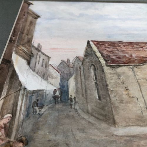 fig 2. Signed JWK 1923 Attributed to John Ward Knowles Original Early 20th Century Antique Watercolour Painting Kings Square York, with now Demolished Christ Church.