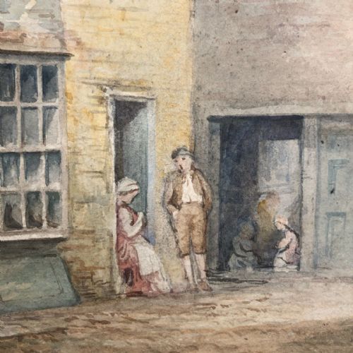 fig 1. JWK 1892 Signed Original 19th Century Victorian Antique Watercolour Painting Swinegate York Historical Cityscape Yorkshire Landscape