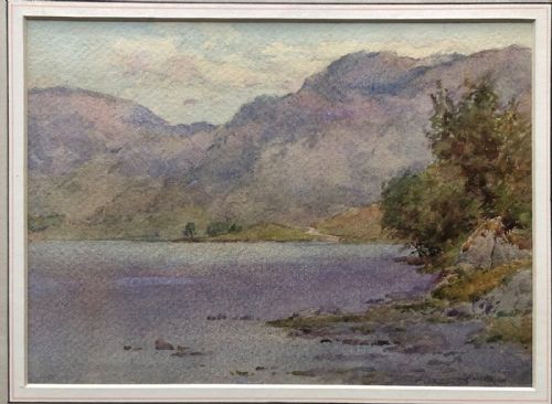fig 1. Cuthbert Rigby Signed Original 19th Century Antique Watercolour Painting 