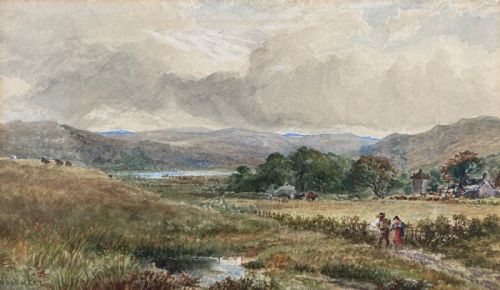James William Whittaker Ows Signed Original 19th Century Antique Watercolour Painting Cumbria English Lake District Landscape