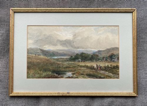 fig 1. James William Whittaker OWS Signed Original 19th Century Antique Watercolour Painting Cumbria English Lake District Landscape