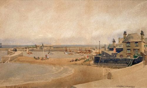 fig 1. Walter Spradbery Signed Original Pencil and Watercolour Sketch Painting