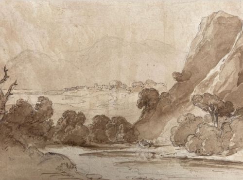 fig 1. Thomas Webster Original early 19th Century Antique Watercolour Painting Helvellyn & skiddaw Cumbria English Landscape