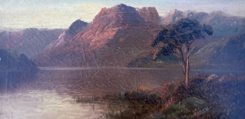 Signed Boel Aka Francis Jamieson Original 19th Century Antique Oil Painting on Canvas Loch Awe Scottish Landscape