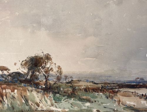 Kershaw Schofield Signed Original Early 20th Century Antique Watercolour Painting Tree Study Yorkshire Landscape