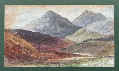 ORIGINAL ANTIQUE 1871 WATERCOLOUR PAINTING BEN MORE SCOTLAND TYNDRUM HIGHLANDS - ADDITIONAL PHOTO 1