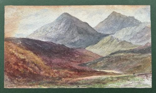 ORIGINAL ANTIQUE 1871 WATERCOLOUR PAINTING BEN MORE SCOTLAND TYNDRUM HIGHLANDS - ADDITIONAL PHOTO 3