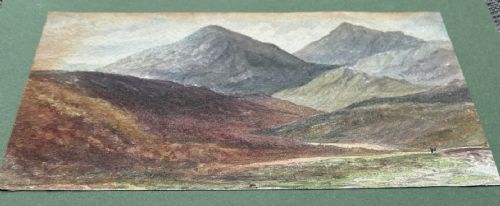 ORIGINAL ANTIQUE 1871 WATERCOLOUR PAINTING BEN MORE SCOTLAND TYNDRUM HIGHLANDS - ADDITIONAL PHOTO 7