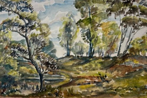 JACK CUDWORTH SIGNED 1940'S COLLECTION OF ORIGINAL WATERCOLOUR LANDSCAPE PAINTINGS ARTIST PORTFOLIO BOOK - ADDITIONAL PHOTO 8