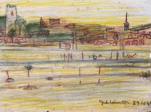 JACK CUDWORTH SIGNED 1940'S COLLECTION OF ORIGINAL WATERCOLOUR LANDSCAPE PAINTINGS ARTIST PORTFOLIO BOOK - ADDITIONAL PHOTO 9