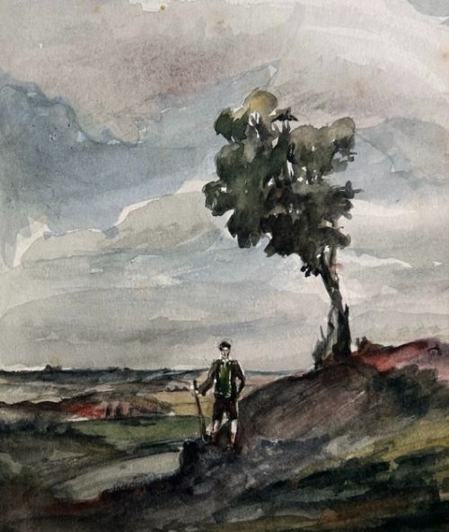 JACK CUDWORTH SIGNED 1940'S COLLECTION OF ORIGINAL WATERCOLOUR LANDSCAPE PAINTINGS ARTIST PORTFOLIO BOOK - ADDITIONAL PHOTO 10