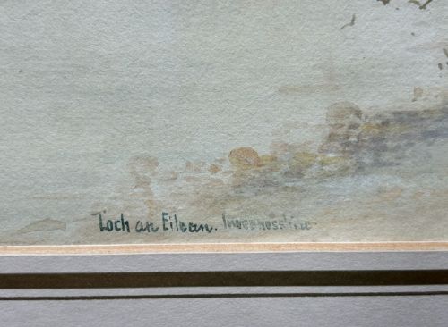RALPH MORLEY SIGNED ORIGINAL LATE 19TH CENTURY ANTIQUE WATERCOLOUR PAINTING 'LOCH AN EILEIN' TRADITIONAL SCOTTISH LANDSCAPE - ADDITIONAL PHOTO 6