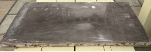 ORIGINAL CIRCA 1900 GRIMSHAWWHISTLER INFLUENCE ANTIQUE CHARCOAL PAINTING BRIDGE OF SIGHS CAMBRIDGE BRITISH LANDSCAPE - ADDITIONAL PHOTO 6