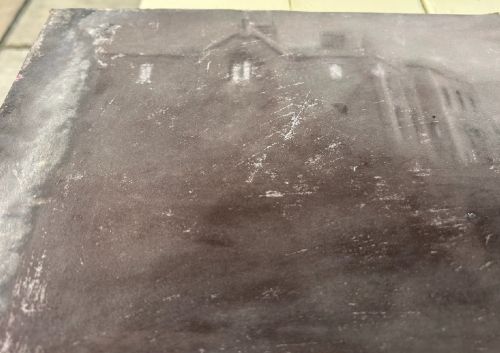 ORIGINAL CIRCA 1900 GRIMSHAWWHISTLER INFLUENCE ANTIQUE CHARCOAL PAINTING BRIDGE OF SIGHS CAMBRIDGE BRITISH LANDSCAPE - ADDITIONAL PHOTO 8