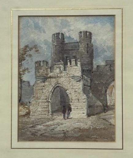 WILLIAM JAMES BODDY ORIGINAL LATE 19TH CENTURY ANTIQUE WATERCOLOUR PAINTING WALMGATE BAR IN YORK BRITISH HISTORICAL CITYSCAPE - ADDITIONAL PHOTO 5