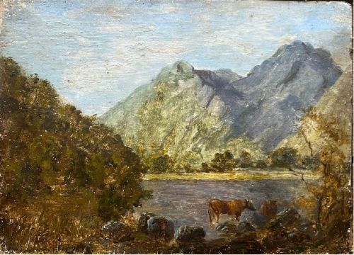 JOHN DEARMAN ORIGINAL ANTIQUE SIGNED OIL PAINTING BROTHERS WATER WESTMORELAND - ADDITIONAL PHOTO 1