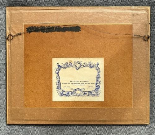 A nineteenth-century ink and watercolour wash sketch depicting two embracing figures floating within a swirling cloud motif, inspired by Dantes Paolo and Francesca. View XIV