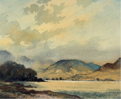 Robert Leslie Howey Signed Original Mid 20th Century Vintage Watercolour Painting English Lake District
