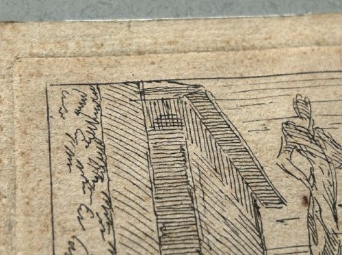 An 18th-century monochrome etching depicting figures seated at a table outdoors during an elegant meal, entitled Repas Distingue. View IX