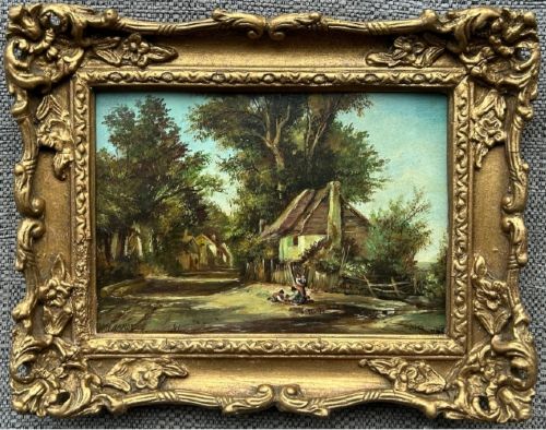 William Howard Hardy Signed Original Antique Oil Painting on Panel British Landscape