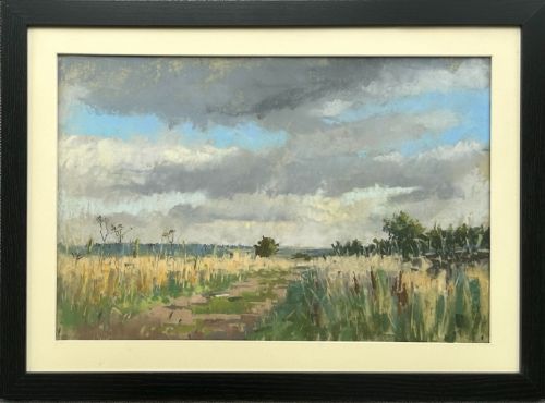 Angus Rands Original Vintage Pastel Drawing Painting Yorkshire Dales Landscape, Part of a Portfolio of Previously Unseen Works.