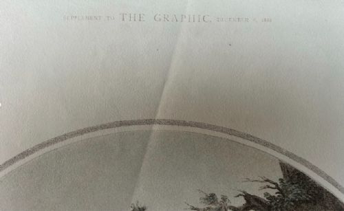 fig 2. Original 1888 Victorian Antique Engraving Colour Print Angelica Kauffman Three Graces