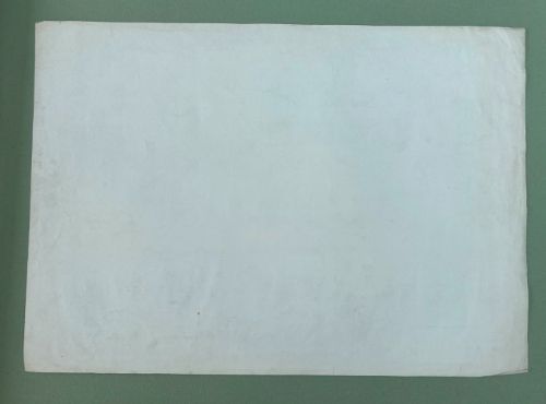 A 1930s pen and ink architectural drawing displaying six separate neoclassical building facade compositions on off-white paper. View V
