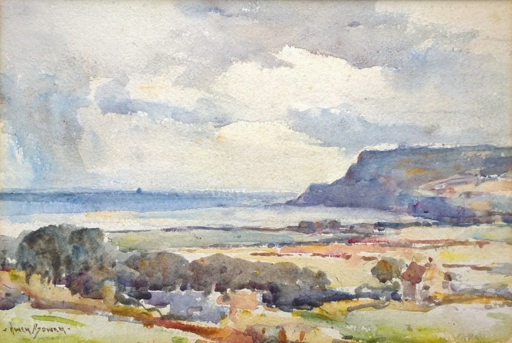 Owen Bowen (1873-1967) Signed Original English Watercolour Painting Flyingthorpe Whitby North Yorkshire Seascape