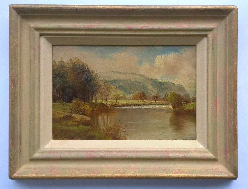 Peter S Buchanan Original Signed Antique Oil Painting on Panel Conwy Valley Wales No. 2 