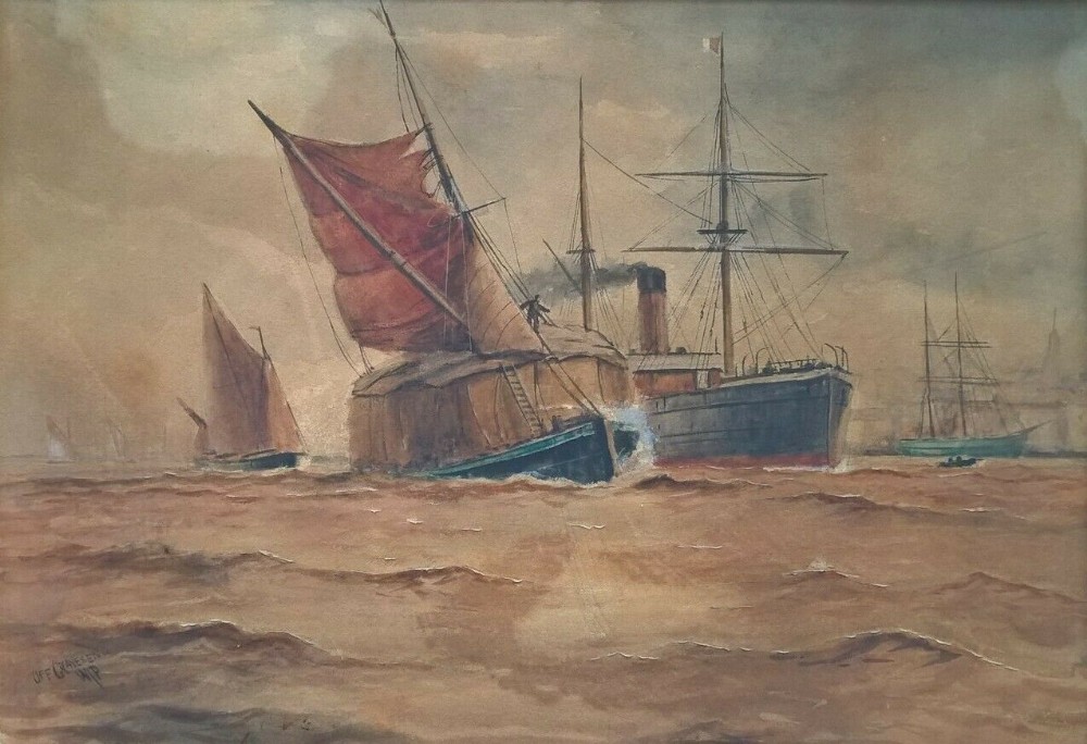 William Daniel Penny Monogrammed Original Late 19th Century Antique Watercolour Painting  