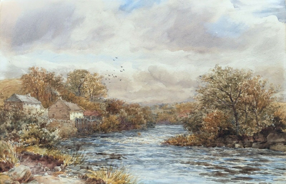 James Orrock Original Signed Antique Watercolour Painting Near Aber North Wales