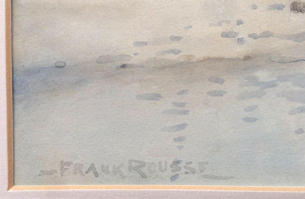 Frank Rousse Original English Watercolour Painting Yorkshire Coast ...