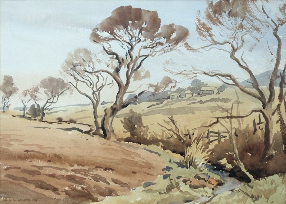 BERNARD EYRE WALKER Signed 1945 Original Vintage  Watercolour Painting Ennerdale Cumbria English lake District