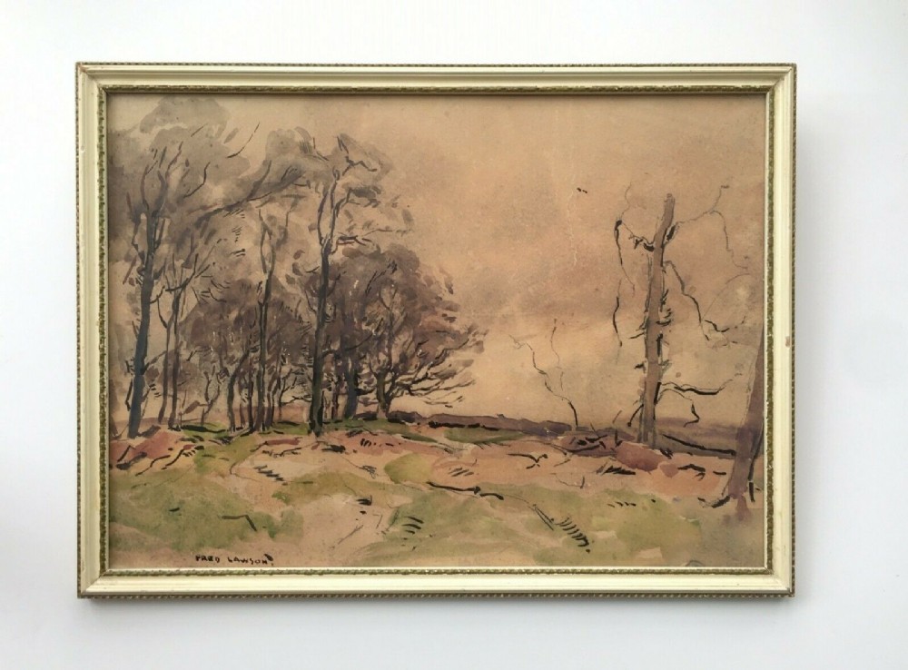 Fred Lawson Signed Original Watercolour Painting Yorkshire Dales Landscape Study
